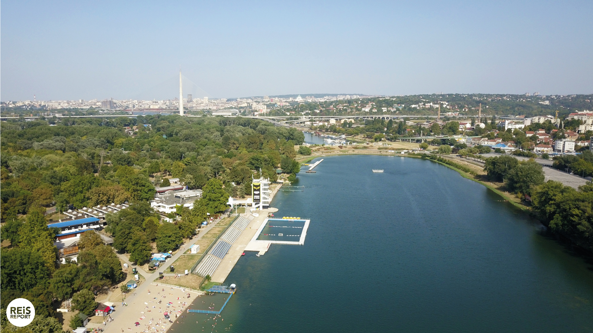 stranden in Belgrado