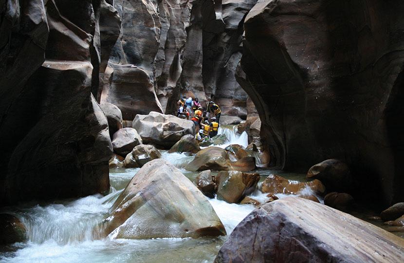 wadi mujib hike jordanië