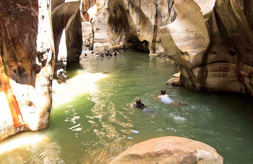 wadi mujib hike jordanië
